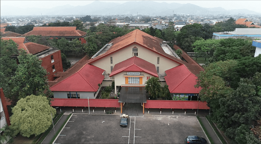 Telkom University landscape frome drone, kampus universitas swasta terbaik di bandung indonesia (5)