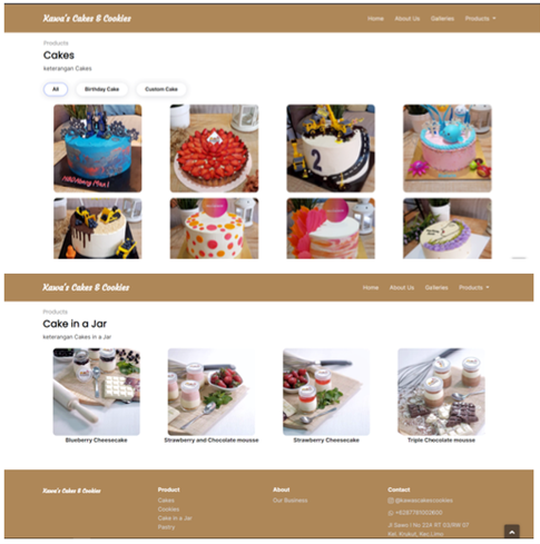 Creation of Promotional Website for Kawa’s Cakes & Cookies Business